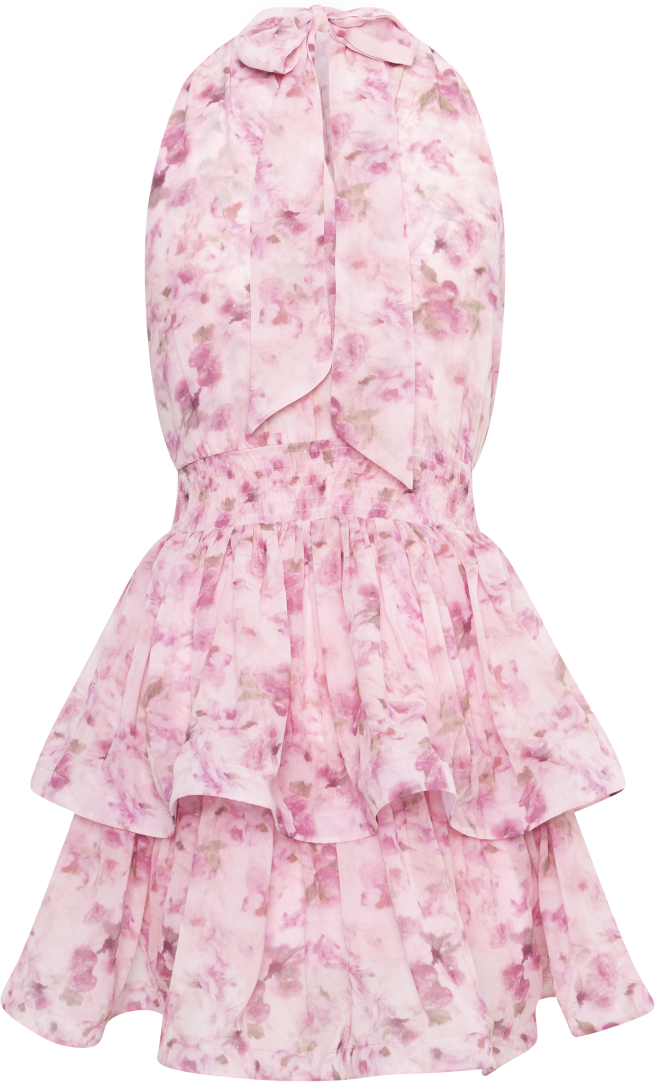 Idun Wave Dress - Pink Floral