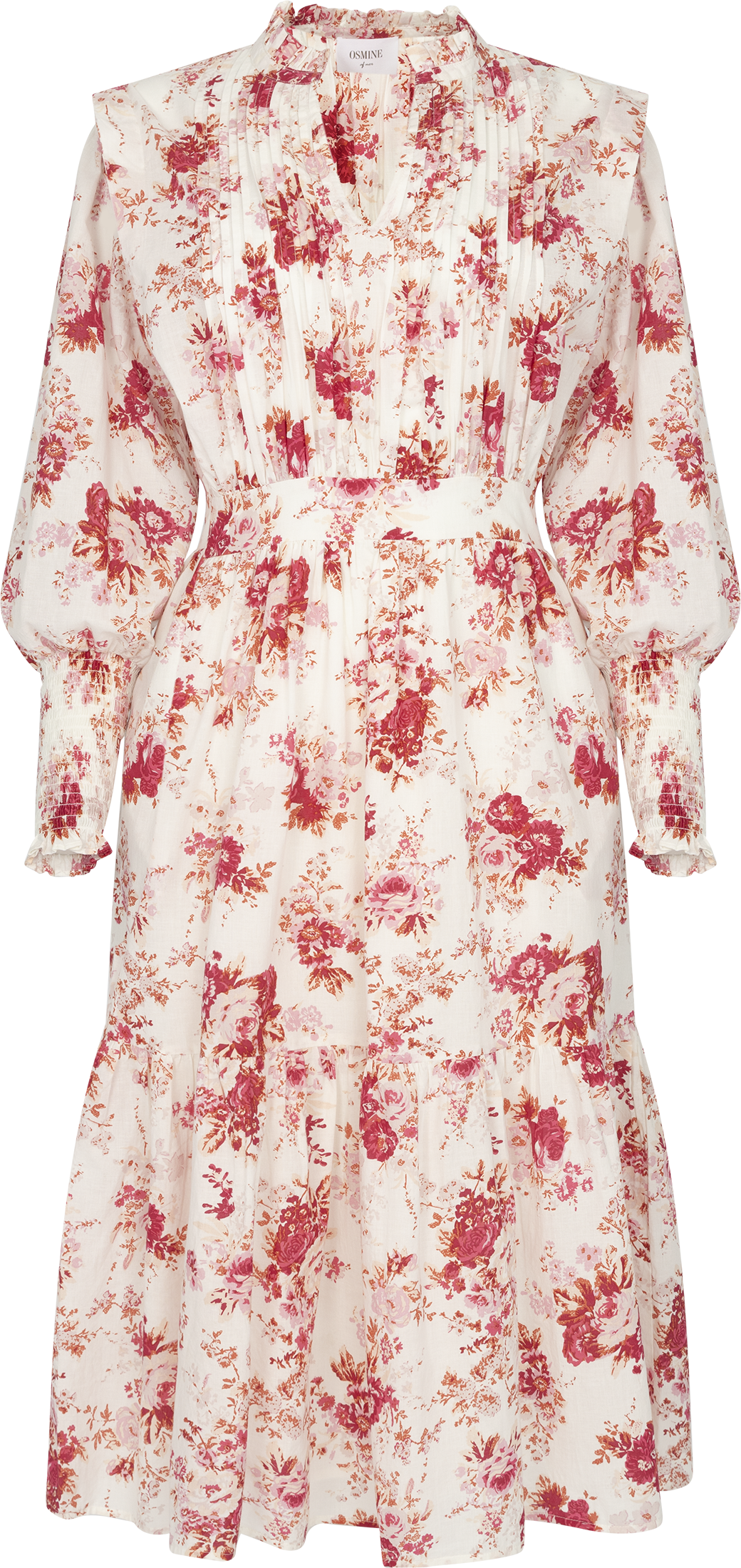 Evina Voile Midi Dress - Pink