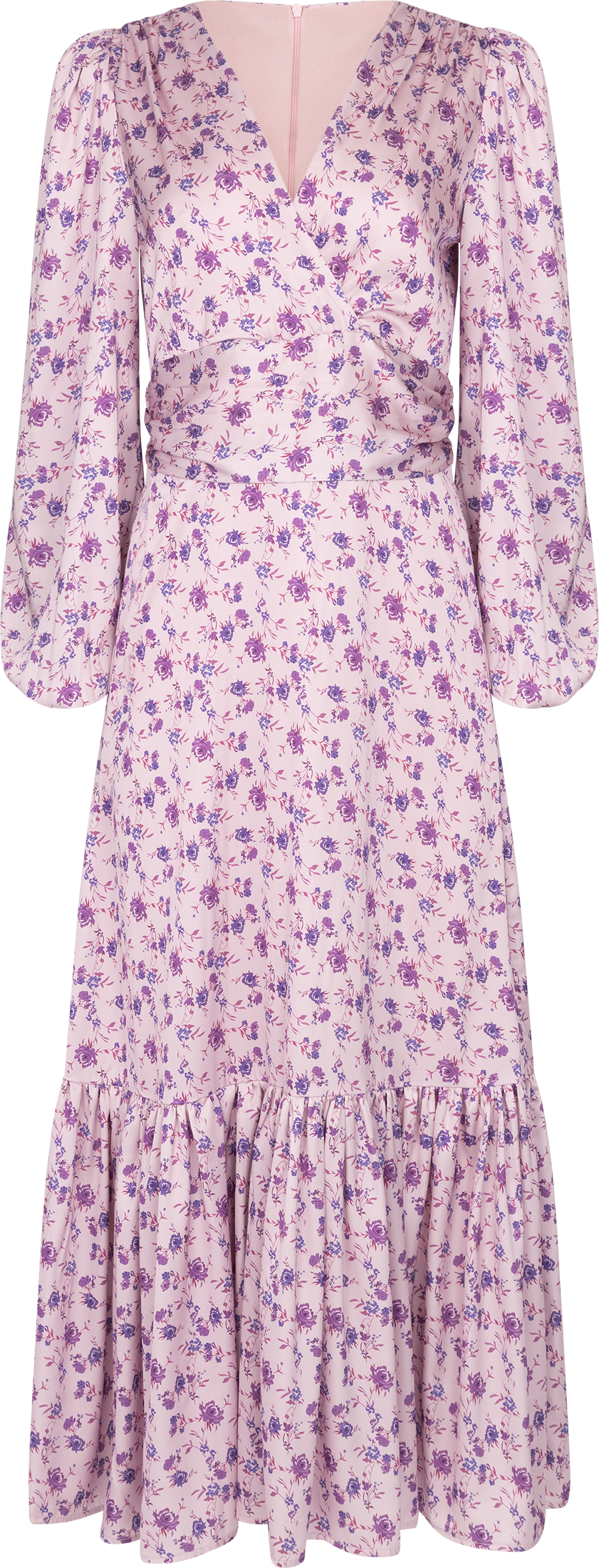 Lana Satin Maxi Dress - Pink Floral