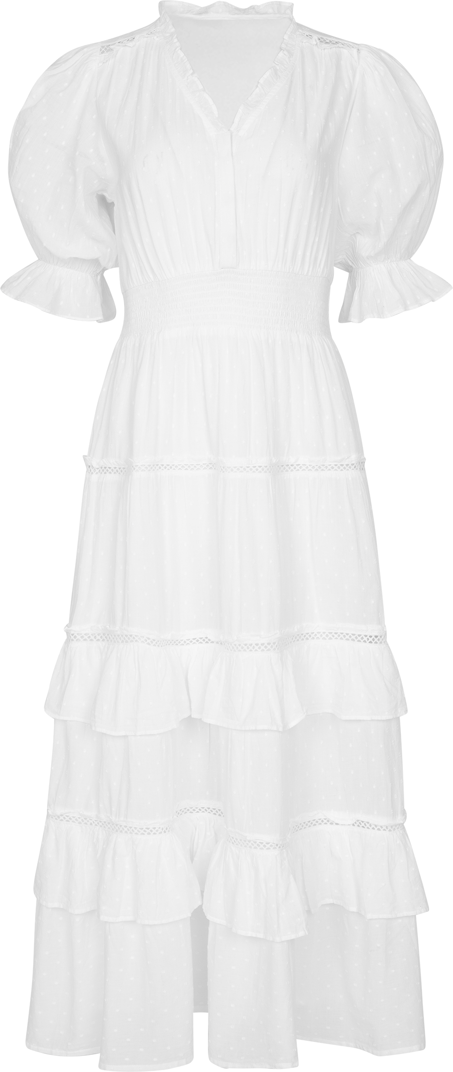 Vera Dobby Dress - White