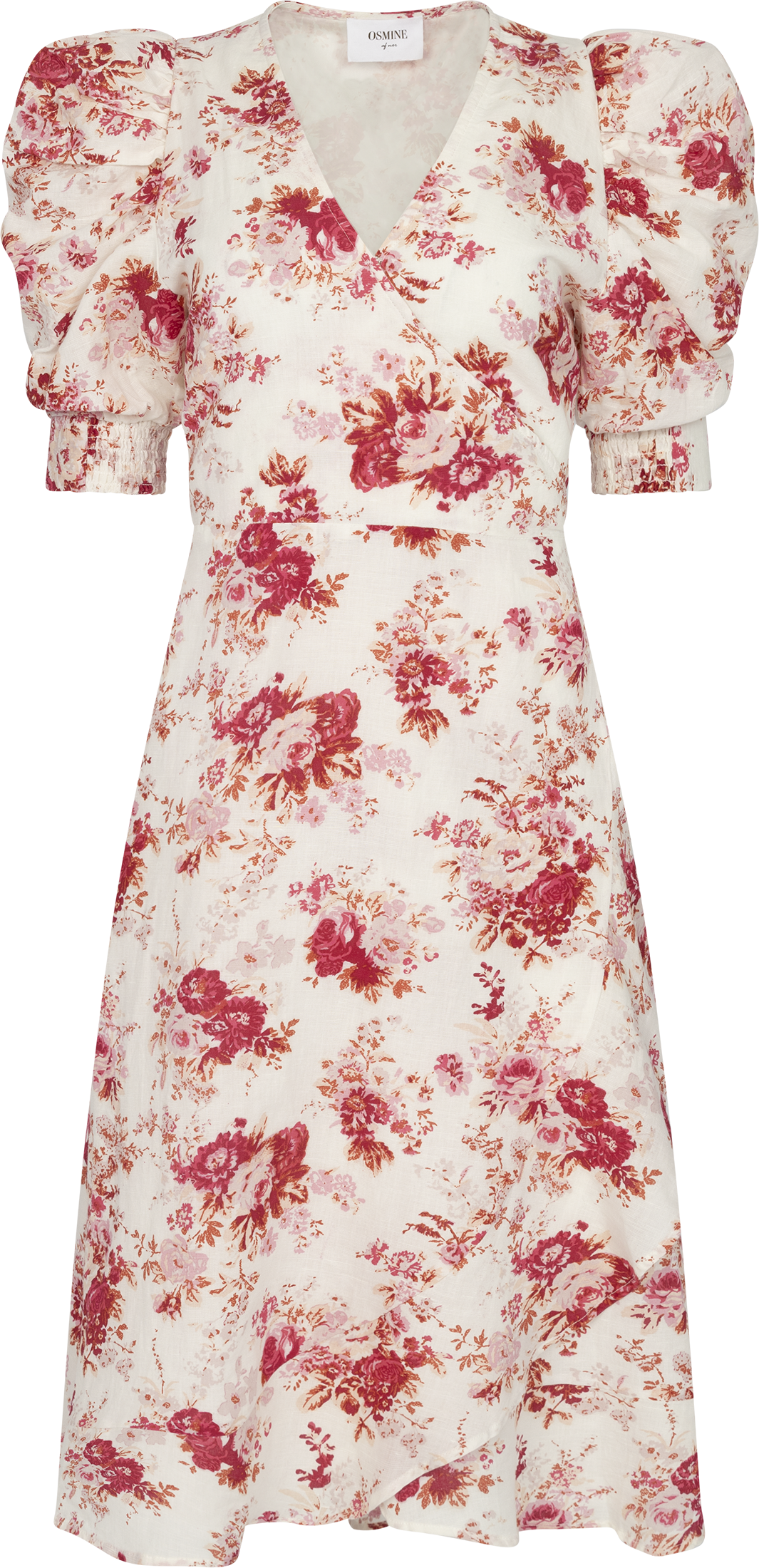 Valkyrie Midi Linen Dress - Red