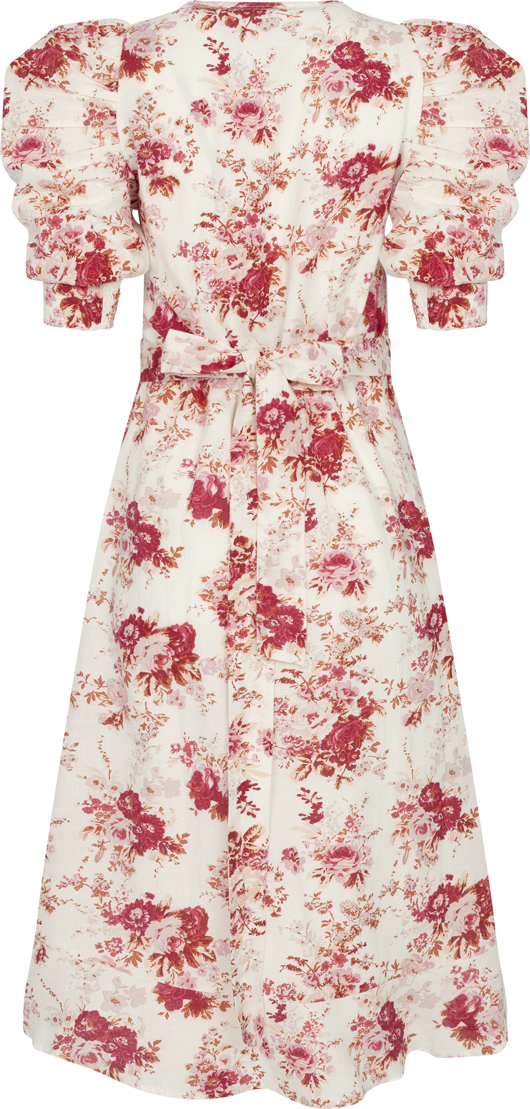 Valkyrie Midi Linen Dress - Red