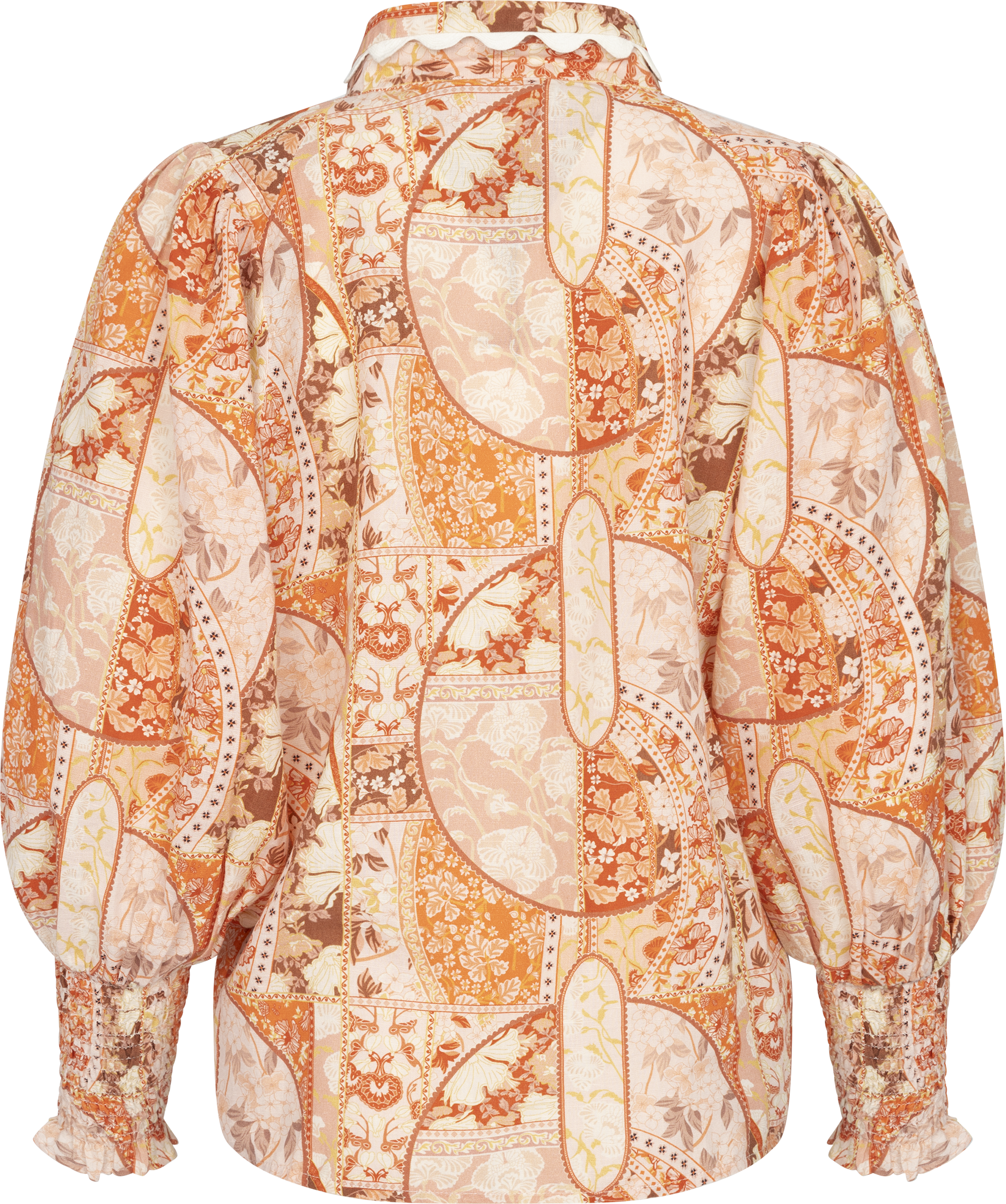 Sibba Patchwork Blouse - Coral