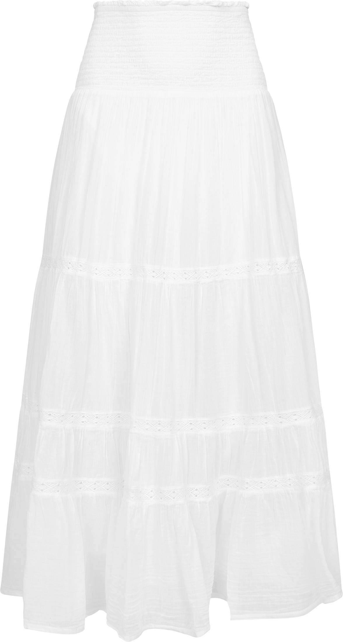 Vendla Voile High Smock Skirt - White