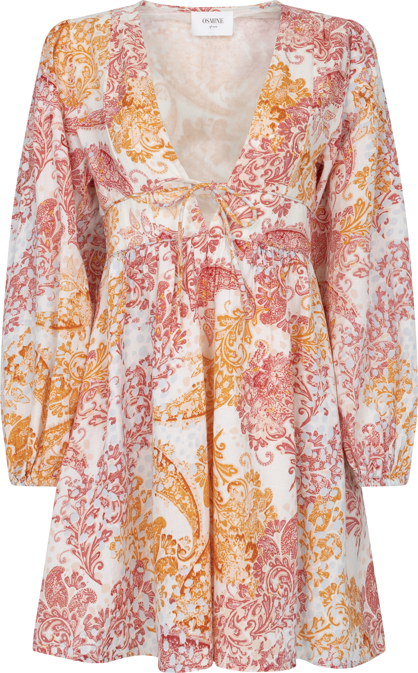Runa Linen Mini Dress - Pink