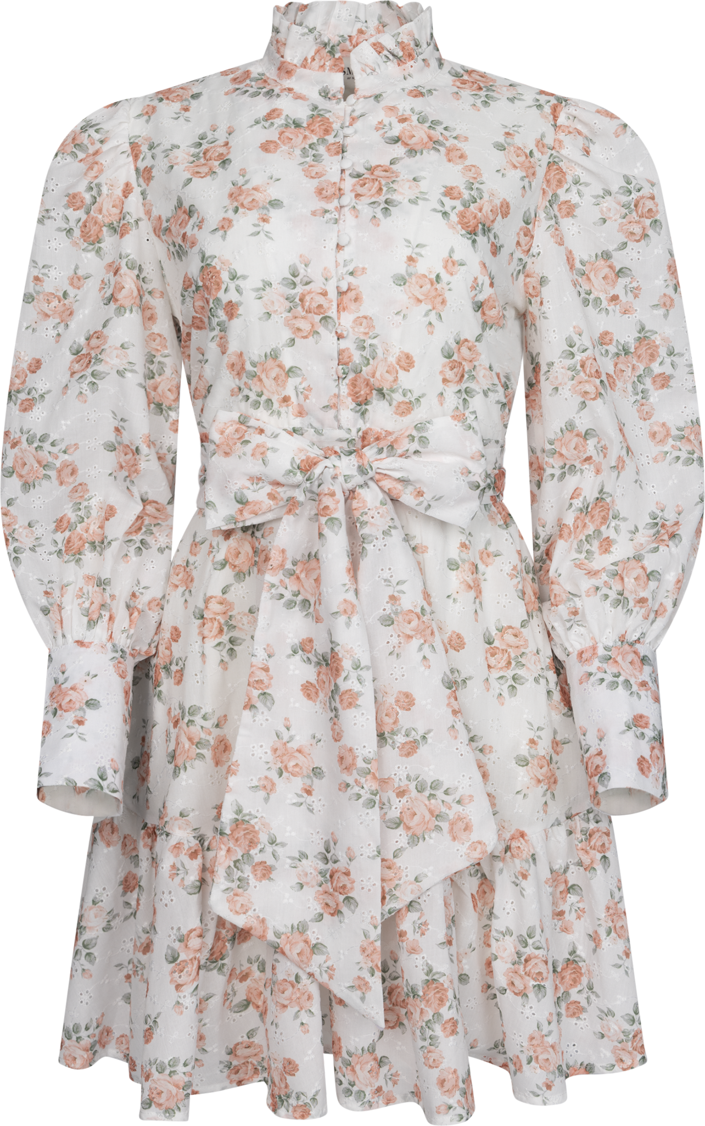 Liv B Rose Anglais Dress - Coral