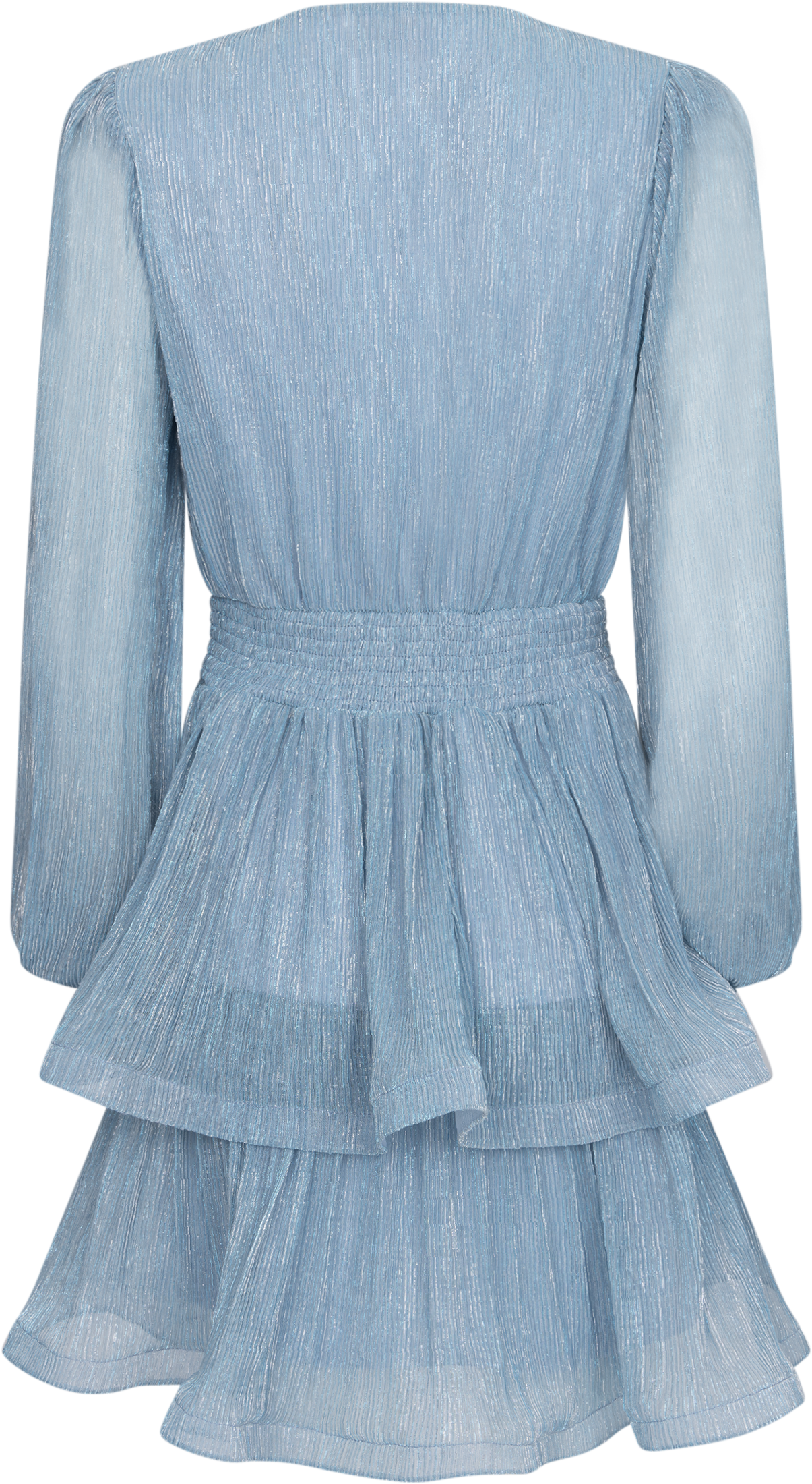 Jade Wave Plisse Dress - Light Blue