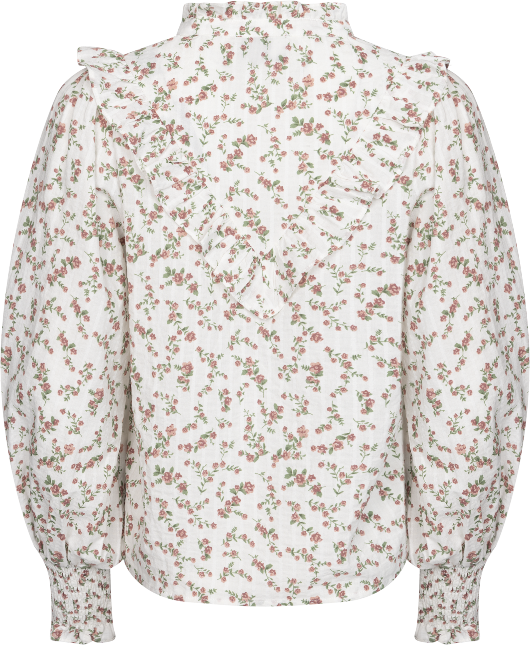 Synne Cotton Blouse - Pink Flower