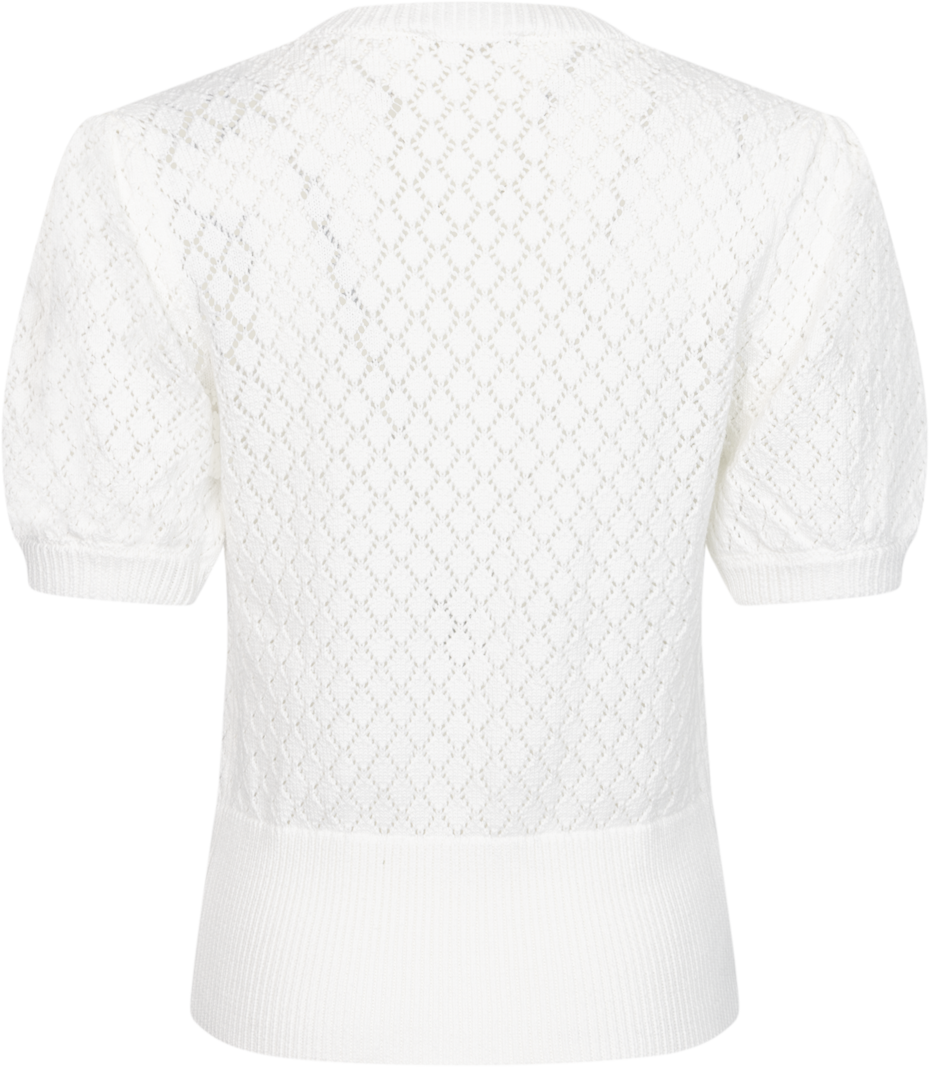 Kari Crochet Tee - Off White